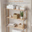 3-Tier Over The Toilet Storage Rack with Open Shelves-Gray