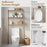 3-Tier Over The Toilet Storage Rack with Open Shelves-Gray