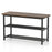 3-Tier Shoe Rack Shoe Bench with Metal Slat Shelves and Long Wooden Seat-Rustic Brown