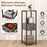 3 Tier Tall Metal Plant Stand with Drawer for Balcony Office-Gray