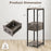 3 Tier Tall Metal Plant Stand with Drawer for Balcony Office-Gray
