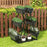 3-Tier Vertical Raised Garden Bed with 4 Wheels and 6 Container Boxes-Black