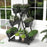 3-Tier Vertical Raised Garden Bed with 4 Wheels and 6 Container Boxes-Black