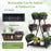 3-Tier Vertical Raised Garden Bed with 4 Wheels and 6 Container Boxes-Black