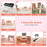 3-Tier Wooden Dollhouse for Kids Aged 3-8 Years Old with 32 Pieces of Accessories-Multicolor