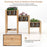 3-Tier Wooden Raised Garden Bed with Open Storage Shelf-Natural