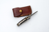 Hand-Forged Damascus Folding Knife | Engraved Bolster, Dark Wood Handle & Intricate Spine File Work TF-074