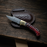 Crimson Ridge Damascus Folding Knife - TF-096