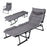 3 in 1 Folding Camping Cot Comfy Padded Convertible Single Sofa Chair-Gray