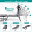 3 in 1 Folding Camping Cot Comfy Padded Convertible Single Sofa Chair-Gray