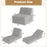 3-in-1 Folding Sofa Bed with Washable Zippered Cover-Gray