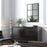 3-Layered Decorative Wall Mirror with Metal Frame for Dining Living Room-Black