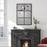 3-Layered Decorative Wall Mirror with Metal Frame for Dining Living Room-Black