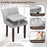 3-Piece Accent Table and Chair Set for Kitchen and Living Room-Brown & Gray