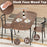 3 Pieces Dining Set with 2 Chairs and Modern Kitchen Table for Small Space-Brown
