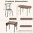 3 Pieces Dining Set with 2 Chairs and Modern Kitchen Table for Small Space-Brown