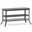 3-tier Console Table TV Stand with Mesh Storage Shelf-Rustic Brown