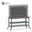 3-tier Console Table TV Stand with Mesh Storage Shelf-Rustic Brown
