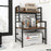 3-Tier Microwave Stand with 2 Open Shelves and Heavy-duty Metal Frame-Rustic Brown