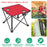 2Pcs Foldable Camping Table Portable Picnic Table Lightweight Travel Desk with 2 Cup Holders/Table Carrying Bag