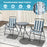3 Pieces Outdoor Folding Chair Set Portable Folding Chair Set