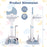 4-In-1 Kids Basketball Hoop with Moon-shaped Electronic Scoreboard and Play Set-Blue