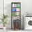 4-Tier Freestanding Over the Toilet Storage Rack-Rustic Brown
