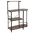 4-Tier Kitchen Bakers Rack with 6 S-Hooks and Stemware Racks-Rustic Brown