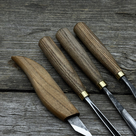 4-Piece Carving Knife, Chisel & Gouge Set