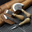 4-Piece Leather Tool Set with Leather Sheaths