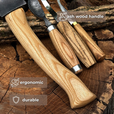 4-Piece Spoon Carving Tool Set