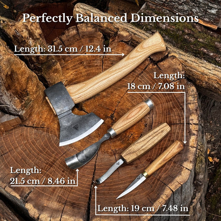 4-Piece Spoon Carving Tool Set