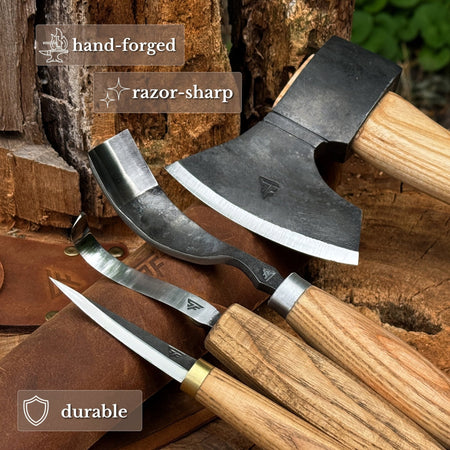 4-Piece Spoon Carving Tool Set