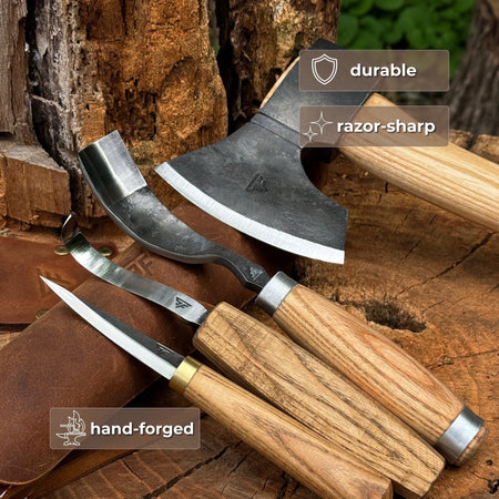 4-Piece Spoon Carving Tool Set