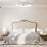 19 Inch Ceiling Fan Low Profile Flush Mount Fan with 3000-6500K Dimmable LED-White