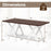 40 Inch Farmhouse Wooden 2-Tier Coffee Table with Storage Shelf for Living Room-Walnut