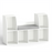 40 Inches Kids Bookshelf with Reading Nook Bookcase with 6 Open Cubes-White