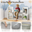 40 Inches Kids Bookshelf with Reading Nook Bookcase with 6 Open Cubes-White