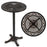 41.5 Inch Patio Round Bar Table Cast Aluminum Bistro Table for Garden-Bronze