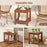 2-Tier Outdoor Side Table with Storage Shelf for Patio