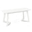 42 Inch Modern Entryway Bench Long Dining Bench with Rubber Wood Legs-White