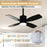 42inch Ceiling Fan with Light and Remote 3CCT LED with Memory 4H Timer 6 Speeds-Black