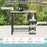 43.5 Inch Outdoor Bar Table with Tempered Glass Top