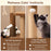 44 Inches Modern Cat Tree for Indoor Cats with Plush Padded Perch and Dangling Ball-Coffee