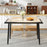 Sintered Stone Dining Table 44" Rectangular Kitchen Table with Metal Frame Indoor Modern Breakfast Table for Living Room Dining Room-Golden