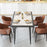 Sintered Stone Dining Table 44" Rectangular Kitchen Table with Metal Frame Indoor Modern Breakfast Table for Living Room Dining Room-Golden