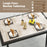Sintered Stone Dining Table 44" Rectangular Kitchen Table with Metal Frame Indoor Modern Breakfast Table for Living Room Dining Room-Golden