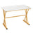 44 Inches Sintered Stone Dining Table with Metal Frame and Faux Marble Tabletop-White