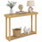 46 Inch Solid Wood Console Table 2-Tier Narrow Farmhouse Sofa Table