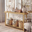 46 Inch Solid Wood Console Table 2-Tier Narrow Farmhouse Sofa Table